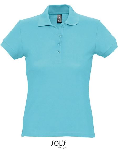 Damen-Poloshirt Sols Passion Atollblau