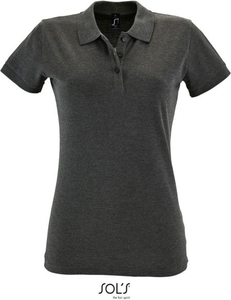 Damen-Poloshirt Sols Perfect Women anthrazit meliert