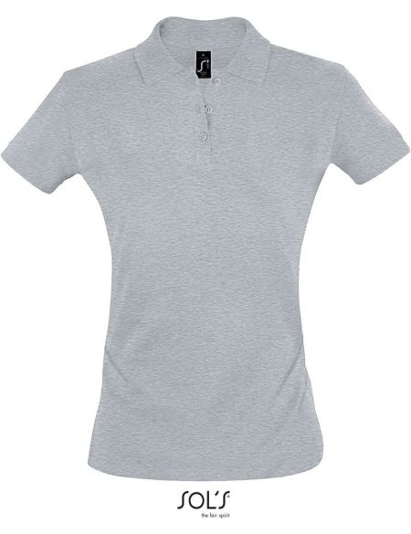 Damen-Poloshirt Sols Perfect Women melange grau