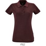 Damen-Poloshirt Sols Perfect Women oxblood meliert