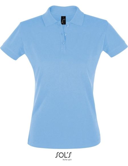 Damen-Poloshirt Sols Perfect Women himmelblau