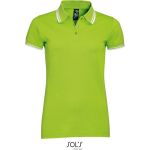 Damen-Poloshirt Sols Pasadena Women Limette/Weiß
