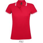 Damen-Poloshirt Sols Pasadena Women rot/weiß