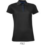Damen-Sportpoloshirt Sols Performer Women schwarz