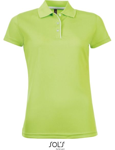 Damen-Sportpoloshirt Sols Performer Women apfelgrün