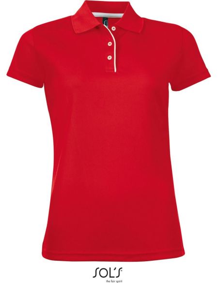 Damen-Sportpoloshirt Sols Performer Women rot