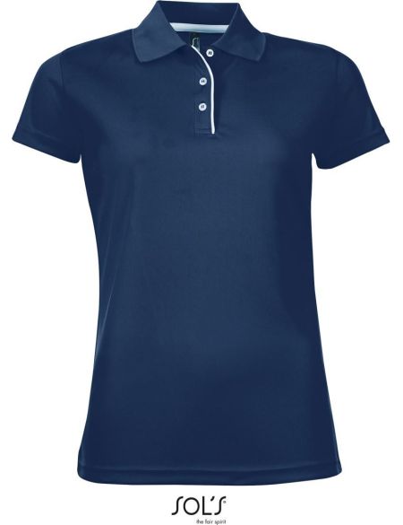 Damen-Sportpoloshirt Sols Performer Women weiß