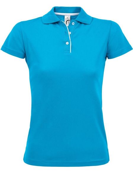 Damen-Sportpoloshirt Sols Performer Women Aqua