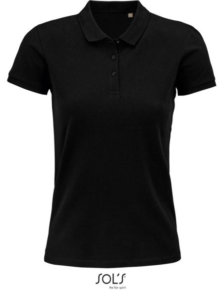 Damen-Poloshirt Sols Planet Women schwarz