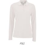 Damen-Poloshirt mit langen Ärmeln Sols Perfect LSL Women weiß