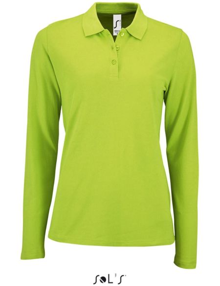 Damen-Poloshirt mit langen Ärmeln Sols Perfect LSL Women weiß
