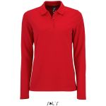 Damen-Poloshirt mit langen Ärmeln Sols Perfect LSL Women rot