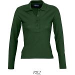 Damen-Poloshirt mit langen Ärmeln Sols Podium Golfgrün