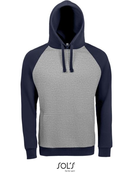 Sols Seattle Unisex-Sweatshirt in Anthrazit-Melange/Schwarz