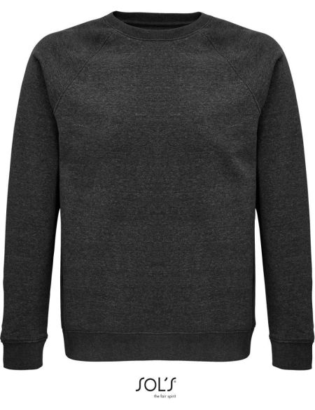 Bio-Unisex-Sweatshirt „Sols Space“ in Holzkohle-Melange