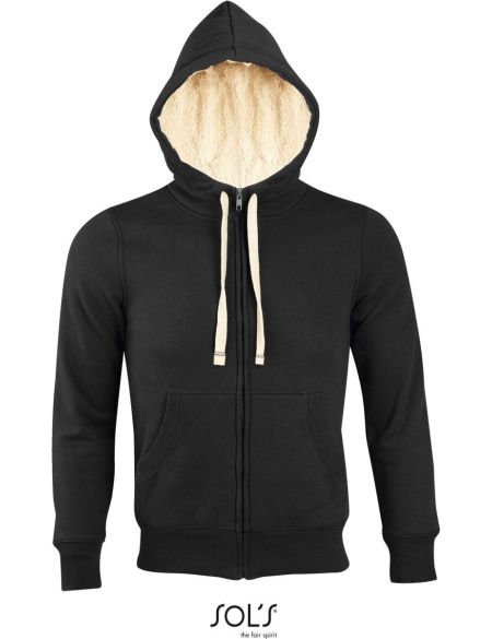 Unisex-Kapuzenpullover Sols Sherpa schwarz