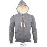 Sols Sherpa grau meliert Unisex Kapuzenpullover