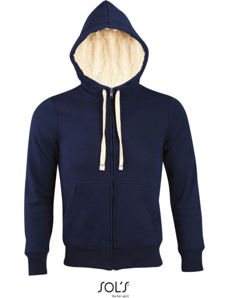 Sols Sherpa French Navy Unisex Kapuzenpullover