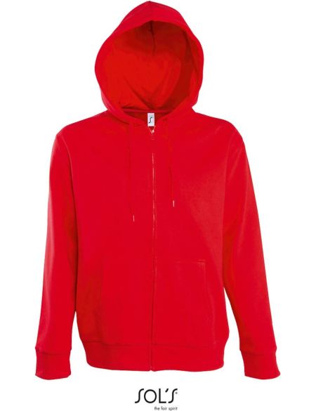 Unisex-Sweatshirt mit gefütterter Kapuze Sols Seven Men rot