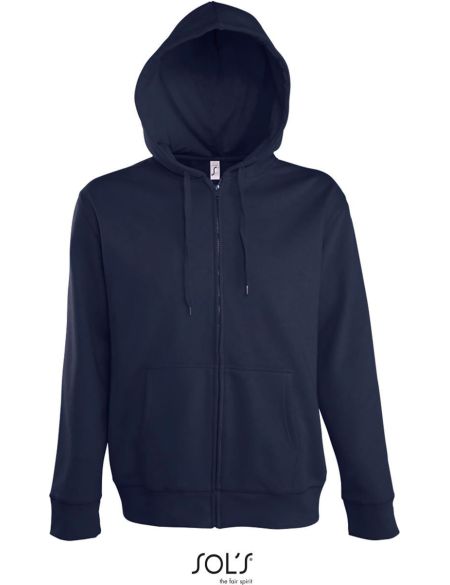 Unisex-Sweatshirt mit gefütterter Kapuze Sols Seven Men schwarz