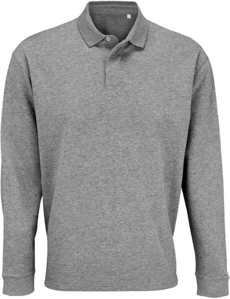 Graumeliertes Poloshirt von Sols Heritage