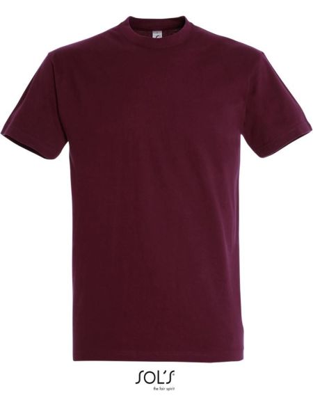 Herren T-Shirt Sols Imperial Burgunderrot