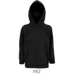 Schwarzes Bio-Sweatshirt mit Kapuze von Sols Stellar für Kinder