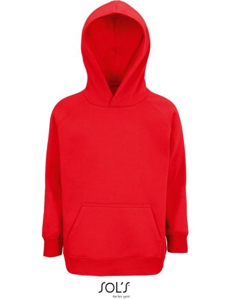 Kinder-Sweatshirt mit Kapuze Bio Sols Stellar Kinder rot
