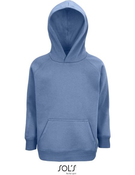 Kinder-Sweatshirt mit Kapuze Bio Sols Stellar Kinder blau