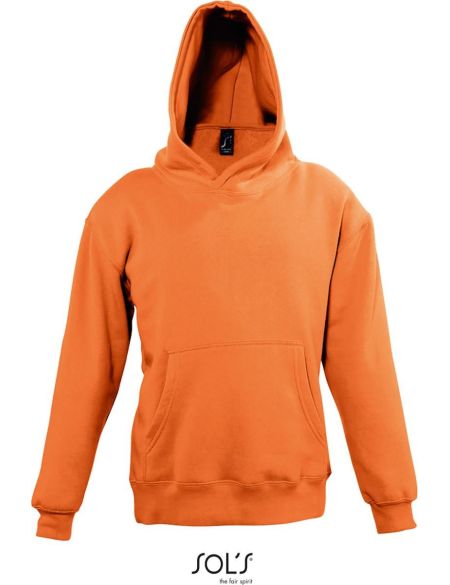 Sols Slam orangefarbenes Kapuzen-Sweatshirt für Kinder