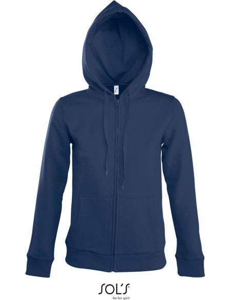 Damen-Sweatshirt mit gefütterter Kapuze Sols Seven Women schwarz