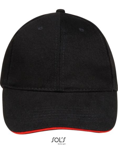 Baseballkappe Sols Buffalo schwarz/rot