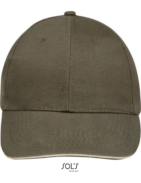 Baseballkappe Sols Buffalo armee/beige