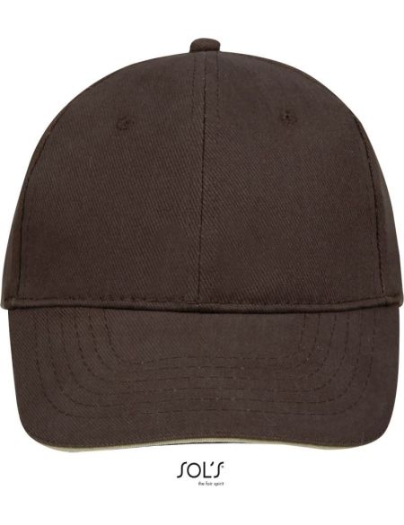 Baseballkappe Sols Buffalo schokolade/beige