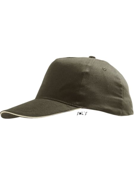 Baseballkappe Sols Sunny armee/beige