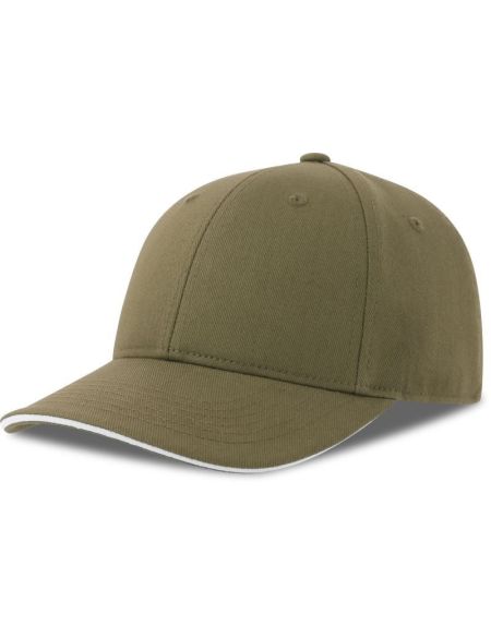 Baseballkappe Atlantis Liberty Sandwich-S oliv/weiß