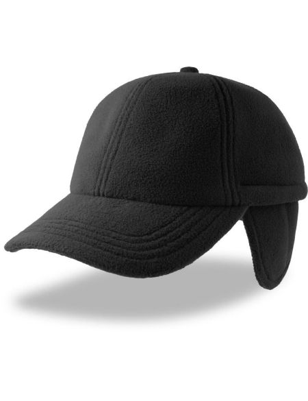 Baseballkappe mit Gehörschutz Atlantis Snow Flap Stopper-S schwarz