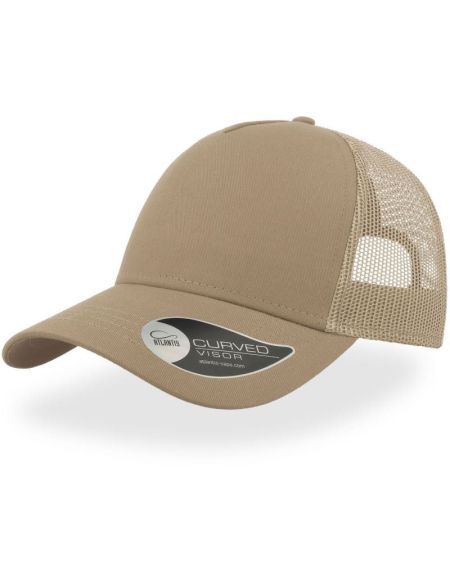 Trucker Cap Atlantis Rapper Baumwolle Khaki/Stein