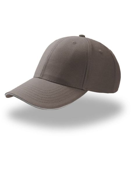 Baseballkappe Atlantis Sport Sandwich grau/weiß