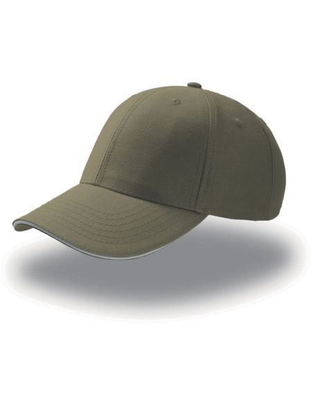 Baseballkappe Atlantis Sport Sandwich oliv/weiß