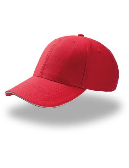 Baseballkappe Atlantis Sport Sandwich rot/weiß
