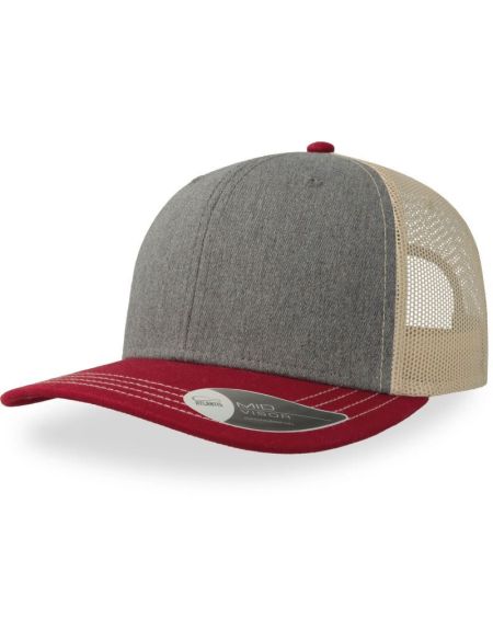 Trucker Cap Atlantis Sonic grau melange/kardinal/beige