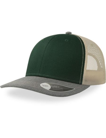 Trucker Cap Atlantis Sonic flaschengrün/grau/beige