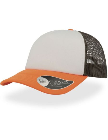 Mesh-Cap Atlantis Rapper weiß/oliv/orange