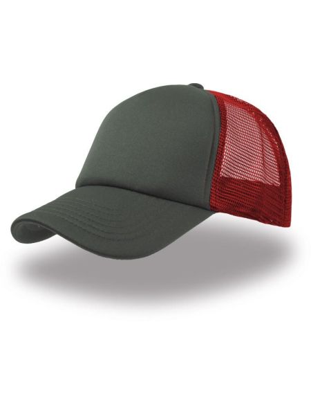 Mesh-Cap Atlantis Rapper grau/rot