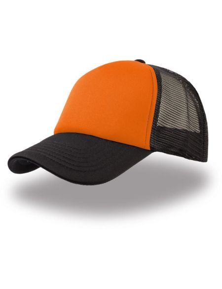 Netzkappe Atlantis Rapper orange/schwarz