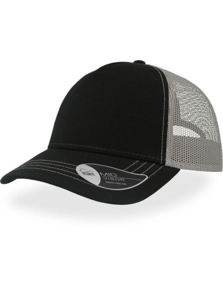 Netzkappe Atlantis Rapper Canvas schwarz/grau