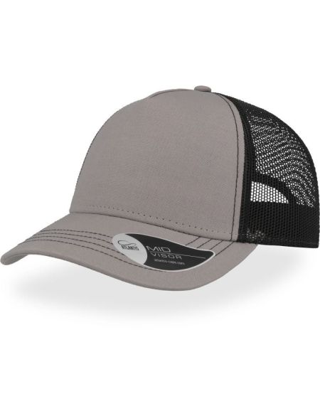 Mesh-Cap Atlantis Rapper Canvas grau/schwarz