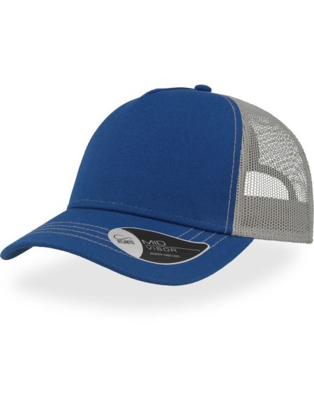 Mesh-Cap Atlantis Rapper Canvas königsblau/grau