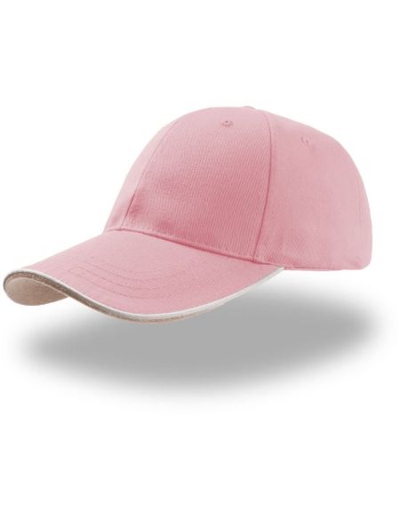 Baseballkappe Atlantis Zoom Piping Sandwich rosa/weiß